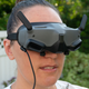 The DJI Goggles 2 being worn.